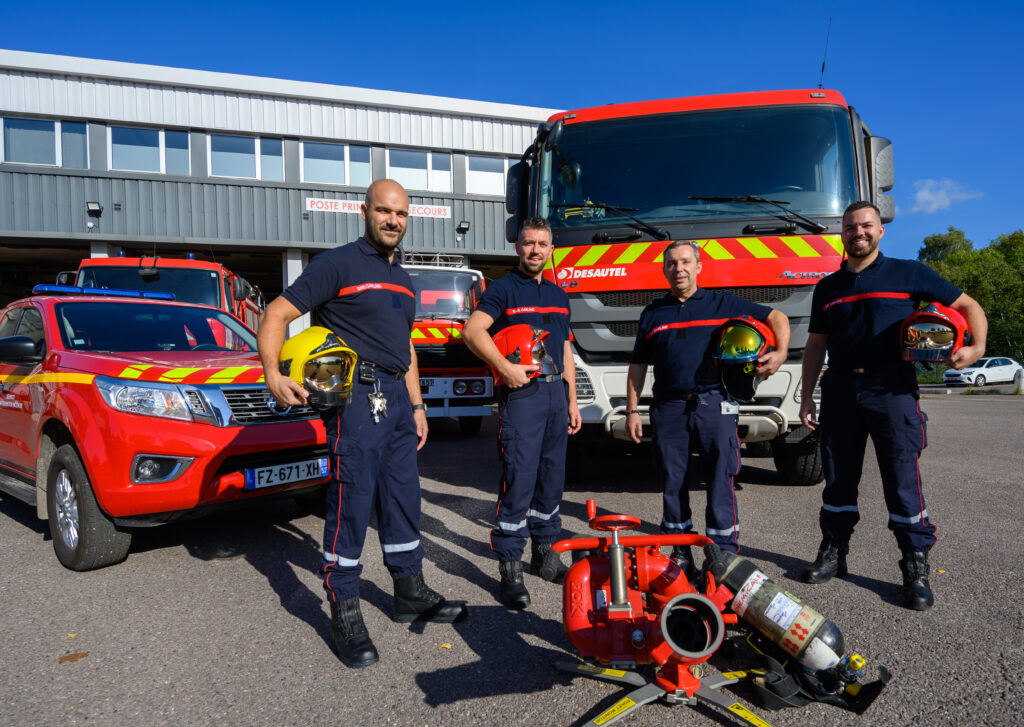 Pompiers plateforme Chemesis Carling